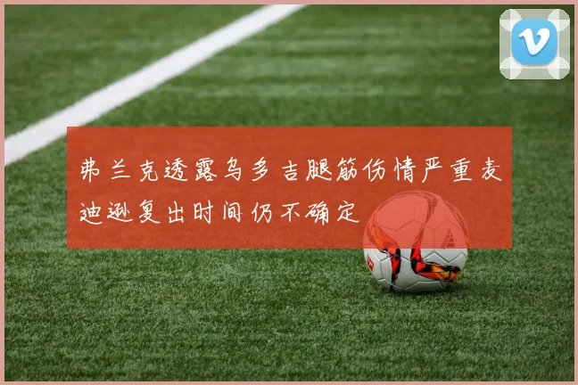 弗兰克透露乌多吉腿筋伤情严重麦迪逊复出时间仍不确定